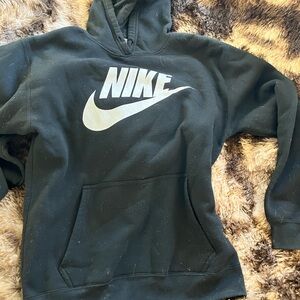 Nike Black Pullover Hoodie with White Logo